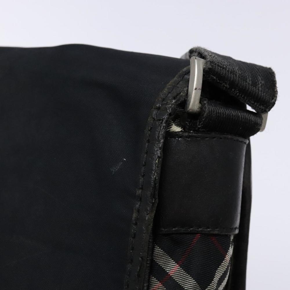 BURBERRY Black Label Shoulder Bag Nylon Black Silver Auth bs28327 - Picture 9 of 16